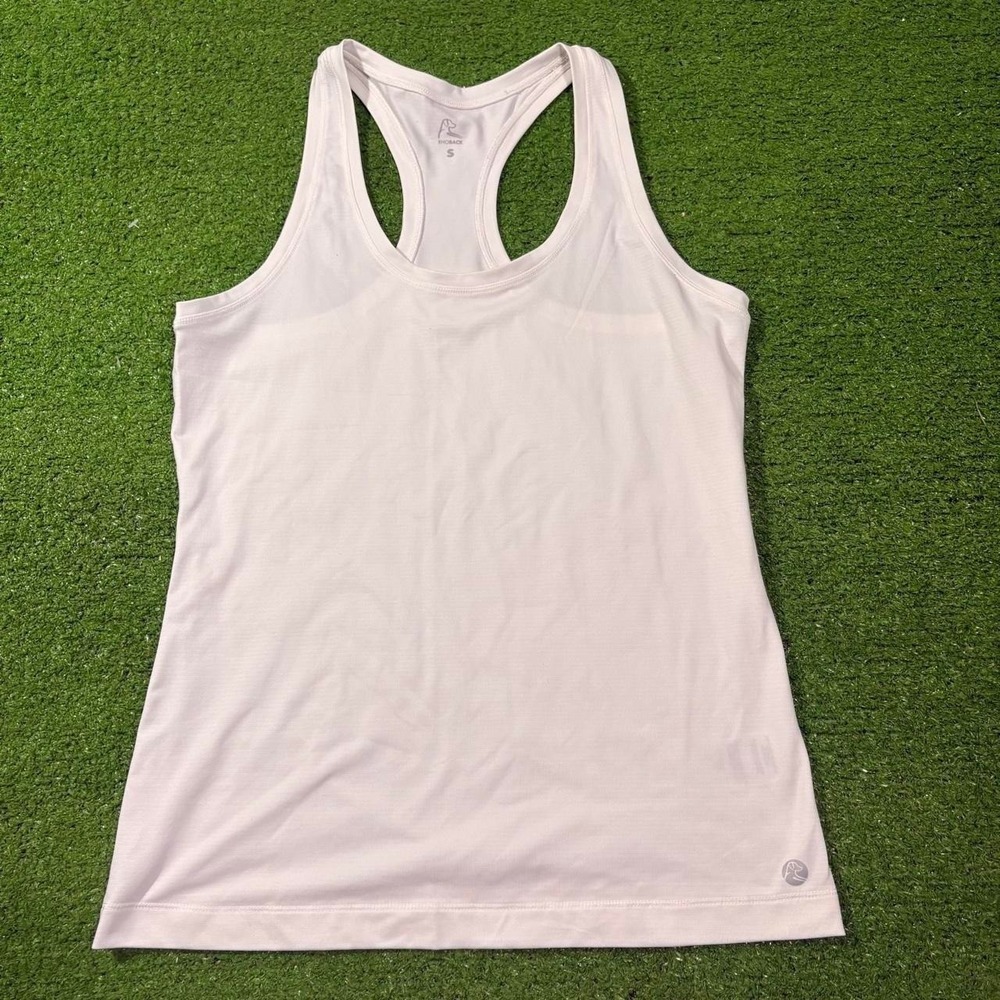 Rhoback Tank Top Women's SM White Athletic Stretch Running Walking Golf